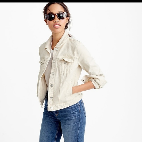 j crew white denim jacket